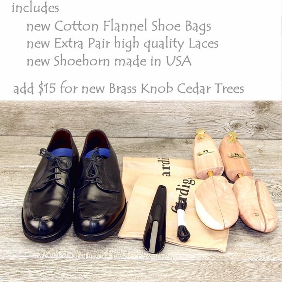 Allen Edmonds MSP BLUCHER 7.5 D Black * new Flannel Bags (add $15 Cedar Trees) main image 4